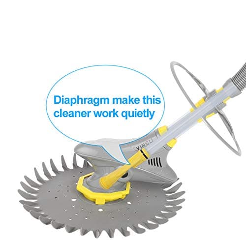 (2024 Upgrade) VINGLI Pool Vacuum Cleaner Automatic Sweeper Swimming Pool Creepy Vacuum (Grey)