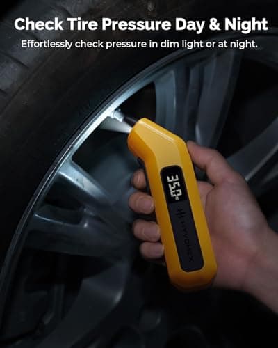 Tire Pressure Gauge Digital 200 PSI, HYVOHEX Tire Gauges for Tire Pressure with AAA Batteries, Visual LED Display Tire Gauge with Backlight, Digital Tire Gauge for Car Truck Motorcycle Bicycle