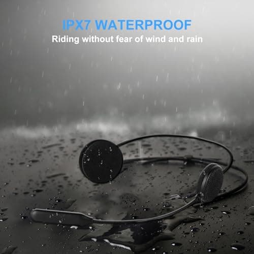 Motorcycle Helmet Bluetooth Headset Speakers with Good Sound,Loud,50 Hours Use,Large Button for Gloves,Fast and Stable Connection,Answer Automatically,Voice Assistant,IPX7 Waterproof,Easy Install