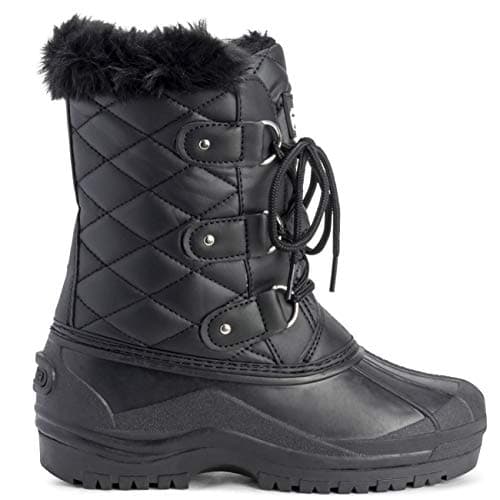 POLAR Womens Mid Calf Mountain Walking Tactical Waterproof Boots