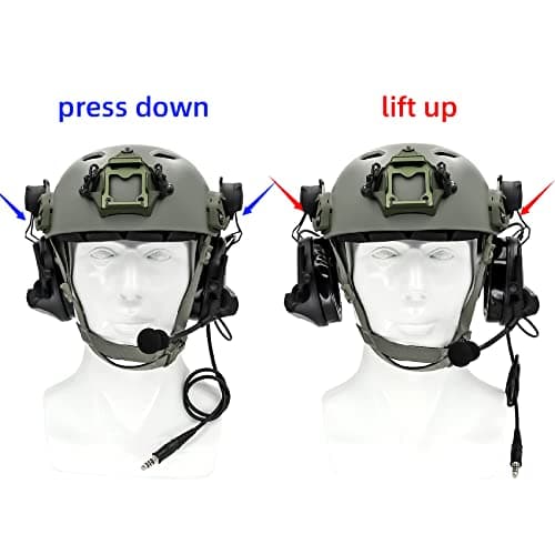 HEARFALCOM Comta III Tactical Headset Helmet ARC Rail Adapter Bracket Version Noise Cancelling Pickup Shooting Headset