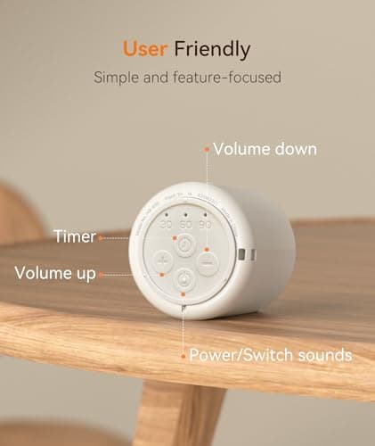 Egg-Sized, 16 Sounds, USB-C, Timer, Baby & Adults, Office Privacy, Gift Use Dreamegg Portable White Noise Machine, 1000mAh Battery, Travel Sleep, Cream B0D1K5JMDH