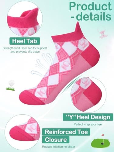 10 Pairs Novelty Golf Socks for Women Christmas Athletic Ankle Low Cut Golf No Show Socks for Female Golfers Birthday Holiday Gifts