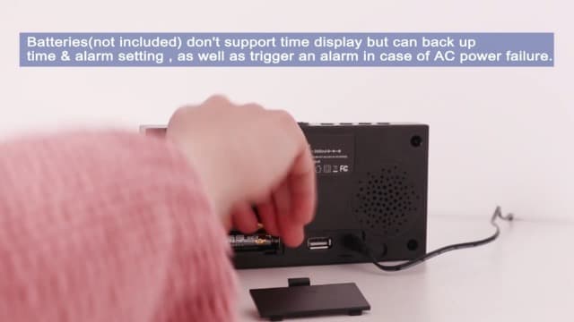 PPLEE Alarm Clock for Bedroom, 2 Alarms Loud LED Big Display Plug in Simple Basic Digital Clock with USB Charging Port, Adjustable Volume, Dimmable, Snooze for Deep Sleepers Kids Elderly Home Office