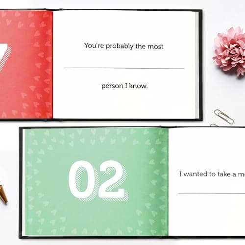 What I Love about You Book - Valentines Day Gifts for Him, Her - Fill-in-the-Blank Book for Men, Boyfriend, Husband, Women, Girlfriend, Wife, Him, Her - Couples Gifts for Anniversary, Christmas & More