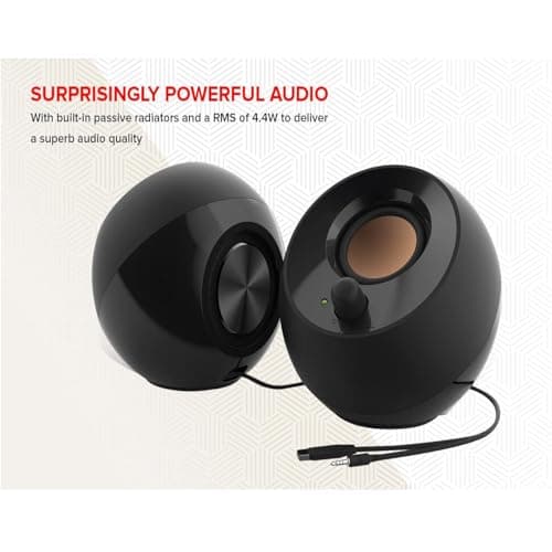 Creative Labs Pebble 2.0 Channel Computer Stereo Speakers - Black