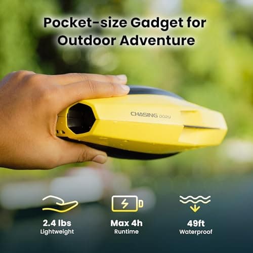Chasing Dory Underwater Drone - Palm-Sized 1080p Full HD Underwater Drone with Camera for Real Time Viewing, APP Remote Control Green (Yellow)
