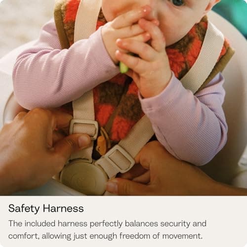 Stokke Steps High Chair for Babies & Children from 6 Months to 10 Years – 2-in-1 Adjustable & Ergonomic Design – Removable Baby Set, Tray & Safety Harness – 18.9 x 24.4 x 34.7 – White/Natural