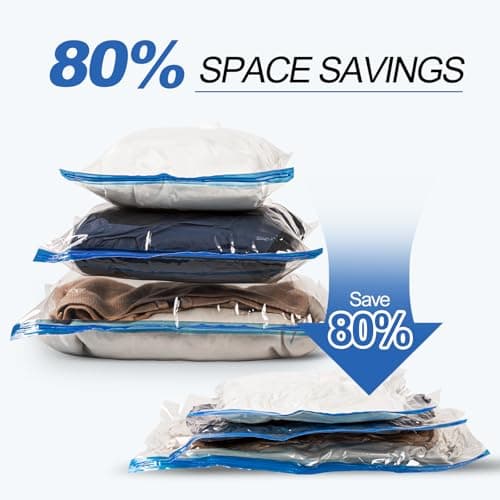 VMstr 12 Pack Travel Vacuum Storage Bags with USB Electric Pump, Compression Bags for Travel, Space Saver for Clothes and Clothing