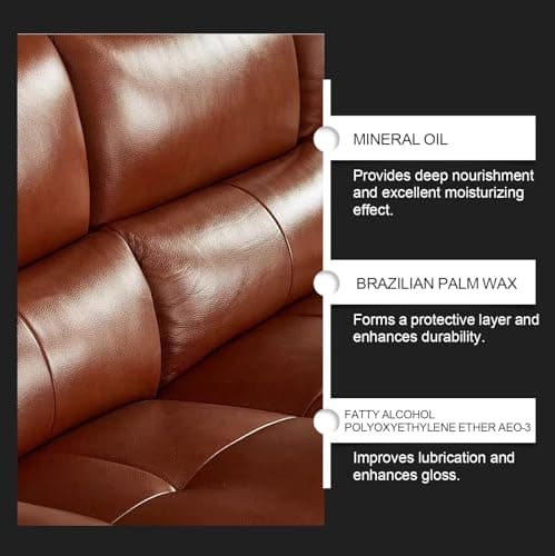 Leather & Furniture Repair Salve with Brush, Original Leathers Recoloring Balm Wood Cleaner, Wood Polish Wax, Household Upholstery Maintenance Kit for Home, Sofa, Car Seats