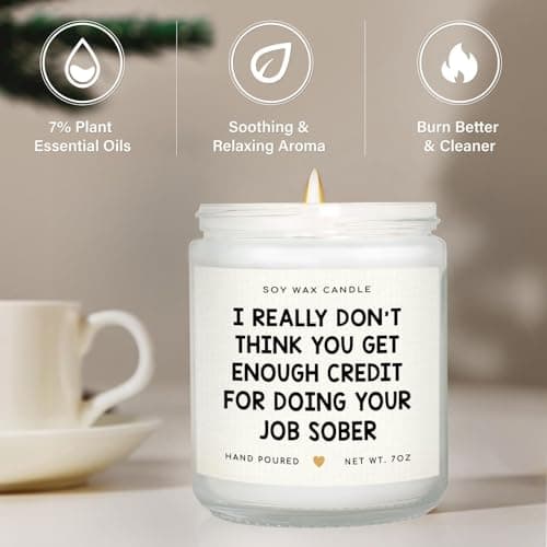 Birthday, Leaving Farewell Gifts for Coworkers, Work Bestie, Manager - Handmade Lavender Scent Natural Soy Wax Candle 7oz SteadStyle Bosses Day Gifts for Women Men, Best Boss Gifts for Boss Lady B0FDB3T8TS