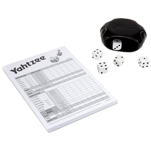 Hasbro Gaming Yahtzee Game, Fast-Playing Dice Games for Kids, Teens, and Adults, Strategy Games, Family Games for Kids, 2 or More Players, Ages 8 and Up