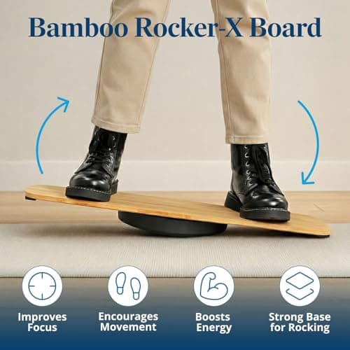 UPLIFT DESK Bamboo (48 x 30 inch) Standing Desk 2-Leg V3 Adjustable Stand Up C-Frame (Black), Advanced Keypad, Wire Grommets, Wire Tray, Rocker Board