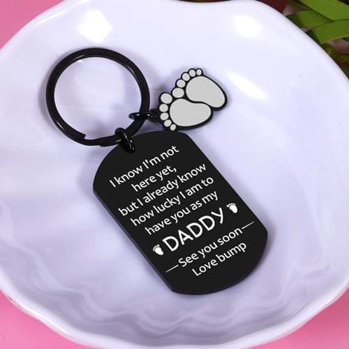 New Dad Gifts for Men: First Fathers Day Keychain
