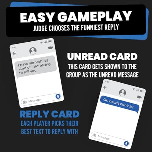 Viral Studios Left on Read - Hilarious Text Message Party Game for Adults | 500 Cards, Fast-Paced Group Fun for Game Nights, Parties, and College Hangouts | Card Set for Friends and Social Gatherings