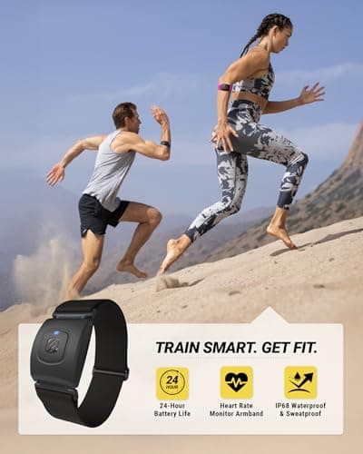 Scosche Rhythm+ 2.0 Heart Rate Monitor Armband for Running, Cycling, Exercise & Recovery with Bluetooth, ANT+, Optical Sensor for HRV & RRi Data, IP68 Waterproof Fitness Tracker with 24hr Battery Life