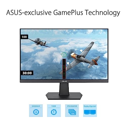 ASUS 24 Inch Frameless Monitor - 23.8-inch viewable, IPS, Full HD, 100Hz, 1080P, 1ms, Adaptive-Sync, for Working and Gaming, Flicker Free, HDMI, VESA Mountable, Tilt - VA24EHF
