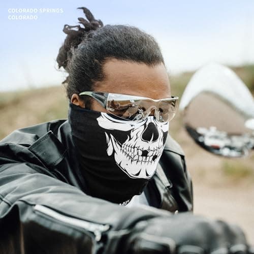Indie Ridge Skull Motorcycle Face Mask - Motorcycle Ski Snowboard Winter Face Mask