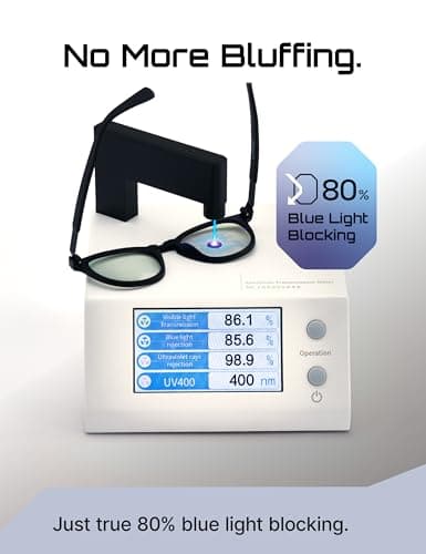 2-in-1 Magnetic Clip- On Blue Light Blocking Glasses–Rectangle Frame + Polarized UV400 Clip, TR90, Anti-Reflective