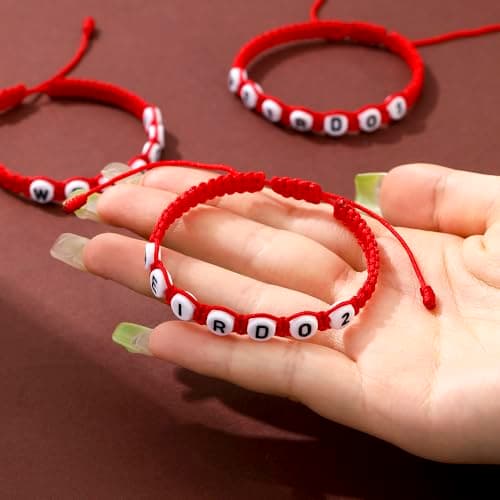 ANZWTLOYY Weirdo BFF Friendship Bracelets for 3 Handmade CHISMOSA Matching String Bracelets for Best Friends Couples Women Men