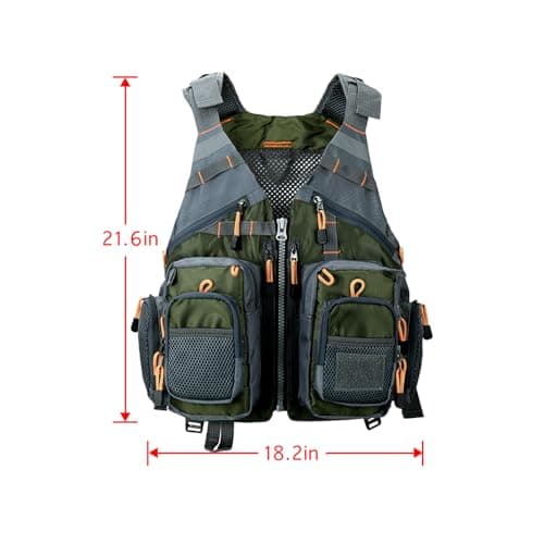 Obcursco Fly Fishing Vest for Men and Women with Breathable Mesh, Trout Fishing Gear, for Outdoors Stream Fishing