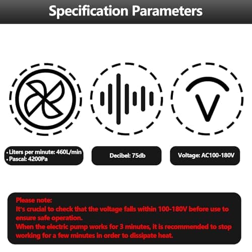Electric Pump for Vacuum Storage Bags Travel Vacuum Pump for Various Vacuum Seal Bags Portable Vacpack Air Pump for Compression Clothing Blanket Luggage White(Storage Bag Not Included)
