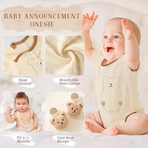 Golray 9pcs Newborn Baby Gift Baskets for Boys Girls Baby Shower, 2 Rattle/Seat Hang Toy/Blanket/Bodysuit/Bib/ 3D Socks/Wood Milestone/Carry Box, Neutral New Born Essential Stuff Unisex Baby Gifts Boy B0DL9ZDMC1