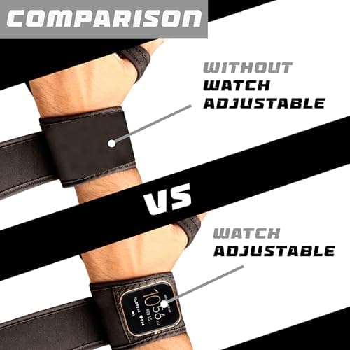 Dhabii Weight Lifting Gloves Compatible with Smart Watches, Ventilated Workout Gloves with Wrist Wraps for Men and Women- Great for Cross Training, Pull Ups, Gym, Workout.