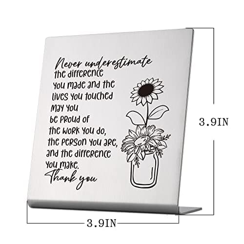 Thank You Gift for Women, Coworker, Friends, Teacher, Retirement Gifts for Coworker, Women, Desk Table Shelf Sign Decor, Inspirational Office Gift for Colleague Leaving Job B0BXH9ZRZL