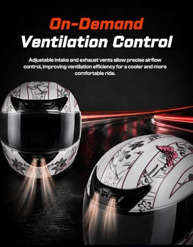 TCMT Full Face Motorcycle Helmet for Adults Men Women, Lightweight Polycarbonate Street Bike Dirt Bike Helmet with Anti-Scratch Mirror Shield and Removable Liner, DOT Approved