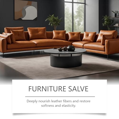 Leather & Furniture Repair Salve with Brush, Original Leathers Recoloring Balm Wood Cleaner, Wood Polish Wax, Household Upholstery Maintenance Kit for Home, Sofa, Car Seats