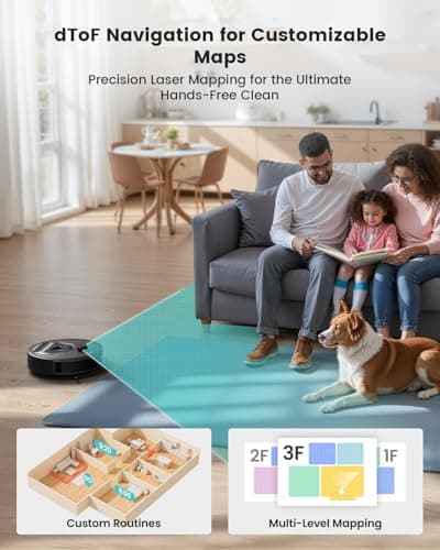 Lefant LiDAR Robot Vacuum and Mop, 450ml Visible Dustbin, Upgraded 190° PSD Obstacle Avoidance, Customized Cleaning, Multi-Floor Mapping, 150 Mins Runtime, 2.4G/5G WiFi, Pet Hair & Carpets, M330 Pro