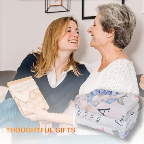 Floral Yiayia Grandma Blanket, Grandma Gifts from Grandkids for Birthday Christmas, Yiayia We Love You Throw Blankets for Sofa Couch Bedroom Living Room Home Decor, 50x60 Inches B0FPNT6XD9