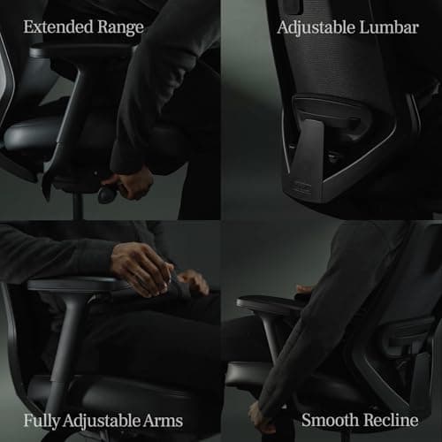 Branch Ergonomic Chair Pro - Mesh Office Chair with 14 Points of Adjustment - Height, Depth & Tilt Adjustable - 5D Armrests - Forward Tilt, Smooth Recline, and Lumbar Support - Black