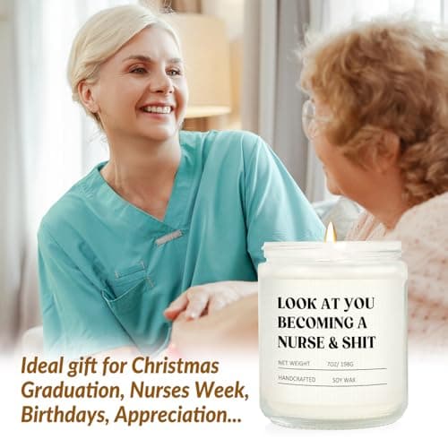 Cool Appreciation/Graduation/Birthday/LPN RN Gifts for Nurses, Nursing Student Gift, Future/New Grad, Nurses Week/Day Gifts Craftique Nurse Gifts for Women Men- Funny Nurse Candle, Nursing School B0DF7HN9CX