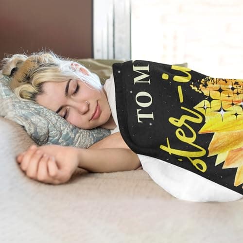 puekrtoa Christmas Sister in Law Birthday Gifts, Xmas Gift for Sister in Law for Women, Best Sisters-in-Law Wedding Gift Ideas, Sisters in Law Throw Blanket 60"X50"