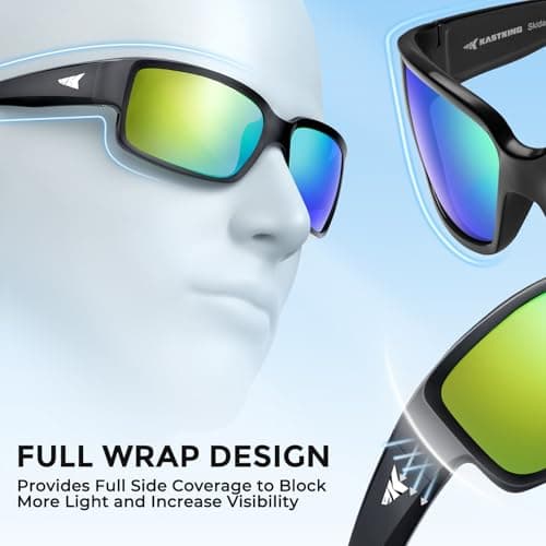 KastKing Skidaway Polarized Sport Sunglasses for Men and Women,Ideal for Driving Fishing Cycling and Running,UV Protection