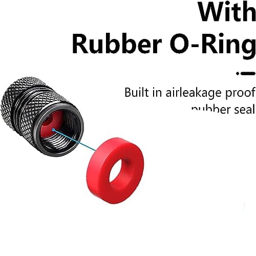 Tire Valve Stem Cap Cover Fit for Toyota Belt O-Ring Seal Corrosion Resistant Tire Valve Caps Car Accessories 4Pc Black