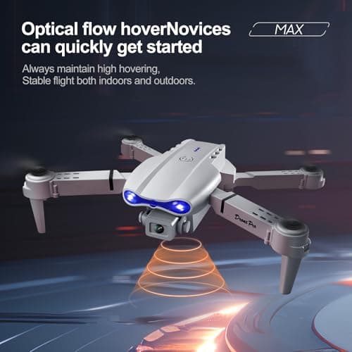E99 Drone with Screen Controller, Two-batteries, Altitude Hold, One Key Take Off/Landing, Active Obstacle Avoidance. with Black Outdoor Carrying Case. (White - 2 batteries)