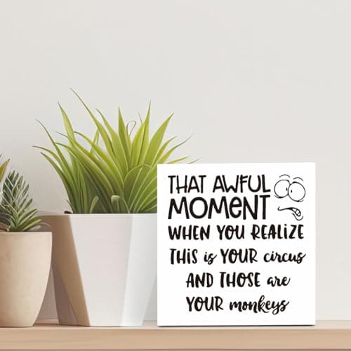 Funny Boss Gifts for Women Men, Gag Gifts Office Sign, Appreciation Gifts for Manager Coworker Employee Decor Funny Home Office Desk Decor Boss Day Gifts 5 X 5 Inch