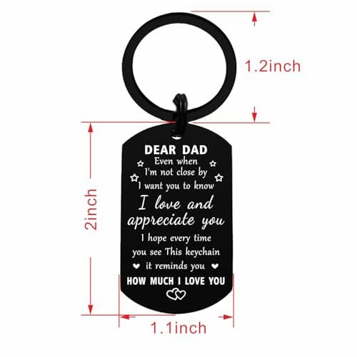 Resdink Dad Gifts from Daughter Son- Remember I Love You Dad Birthday Christmas Fathers Day Keychain