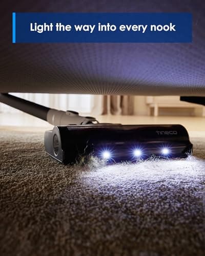 Tineco A30S Cordless Stick Vacuum Cleaner, 160W Suction, 60Min Runtime, 1L Larger Dustbin, ZeroTangle Brush, PureCyclone Tech, LED Headlight, White