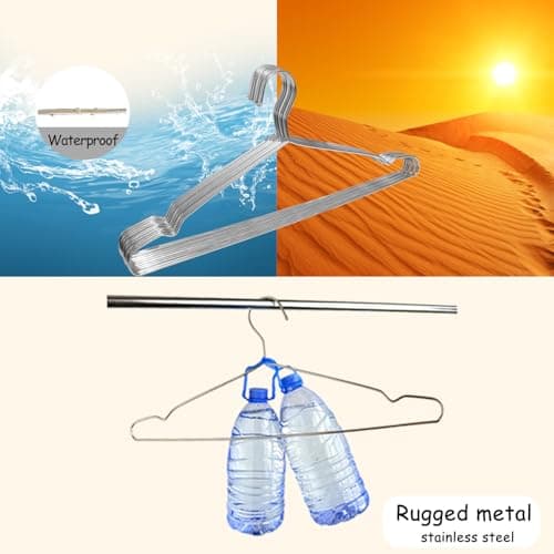 Extra Wide Wire Hangers for Plus Size Clothes, 19.6 Inch Stainless Steel Plus Size Hangers Ideal for XL, XXL Shirts, Coats, Dresses, Etc. Silver. 10pk.