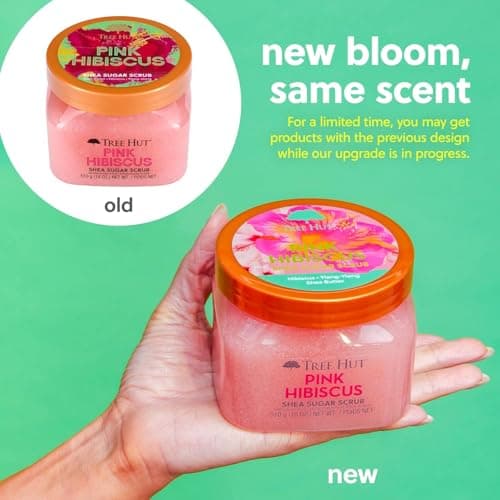 Exfoliating & Nourishing with Shea Butter & Essential Oils, Body Exfoliator for All Skin Types, Self Care Gifts for Women Tree Hut Pink Hibiscus Body Scrub, Exfoliating Sugar Scrub, Vegan, 18 Oz B0BWL4F6WY