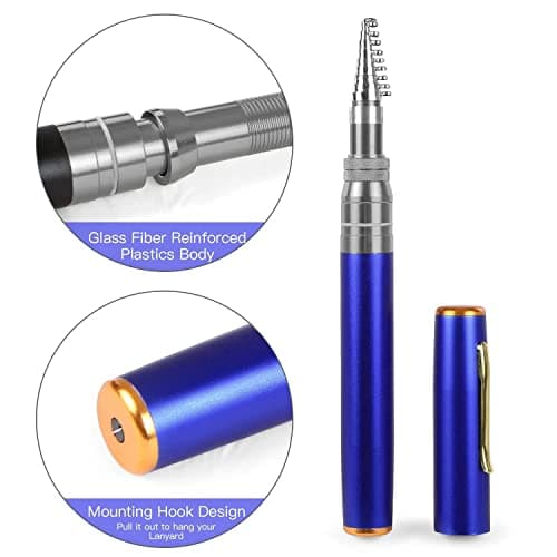 2023 Pocket Size Fishing Rod - Pen Fishing Pole and Reel Combo, Portable Telescopic Small Fishing Pole Mini Fishing Rod, Micro Collapsible Fishing Rod and Reel Combo Travel Fishing Kits