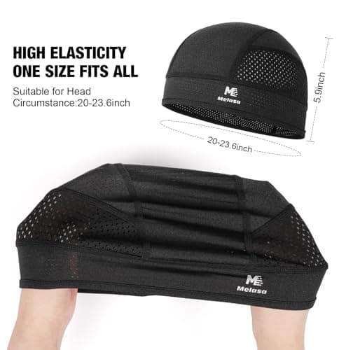 MELASA Cooling Skull Caps Helmet Liner, Lightweight Mesh Under Helmet Cycling Motorcycle Hard Hat Sweat Liner for Men Women