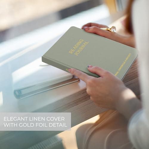 Makes a Great Gift for Readers - Reading Log & Review Pages for Keeping Notes on Your Favorite Books ZICOTO Beautiful Reading Journal for Book Lovers - Linen Hard Cover Tracker B0D9KNQV32