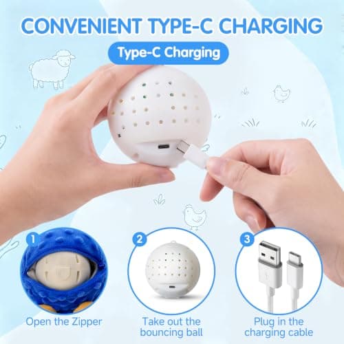 Baby Crawling Toys 40 Songs, USB Rechargeable Moving Toy for Tummy Time, Sensory Play & Baby Shower & 1 Year Old Gifts SAIMAND Baby Toys 12+ Months-Musical Moving Plush Chicken with Voice Replay B0GZ2SP7WS