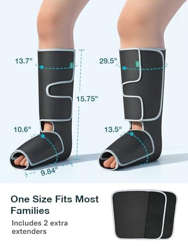 Leg Massager with Heat and Compression Helpful for Vericose Veins, Fatigue, Cramps, Swelling, Edema ALLJOY Leg Massager for Circulation and Pain Relief FSA,Gifts for Men Women B0DH1GWKJ6