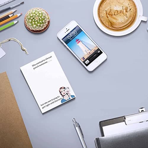 DUGUTUL 4 Funny Novelty Memo Pads,4 x 5.5 in(10x14cm),200 sheets,Coworker Gifts for Women,Funny Notepads for Office,Women Office Note Pad,Perfect Novelty gift for Boss,Coworker,Friend or Family(A)
